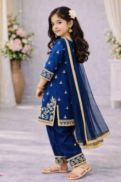 Astonishing embroidery baby girl sharara set 