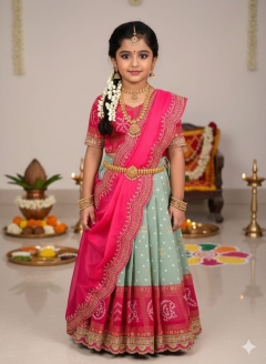 Attracting baby girl lehenga choli set 