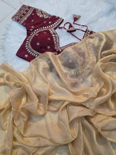 Bootyful silk sequence women's saree 