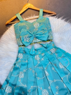 Designer beautiful silk zari kids lehenga choli 