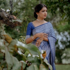 Designer lichi silk saree 