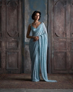 Excellent faux georgette sequence saree 