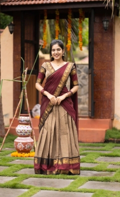 Exclusive zari weaving khadi cotton saree 