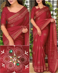 Externally cotton Printed saree 