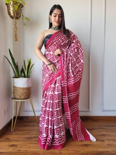 Kalamkari printed beautiful silk saree 