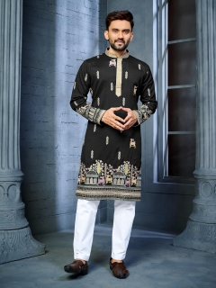 Multi threaded trendy men's kurta pajama 