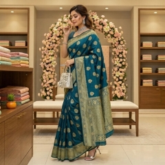 Presenting rich pallu jacquard saree 