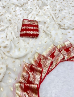 Presenting women's georgette silk saree 