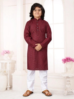 Straight Kid's Kurta with Sequince