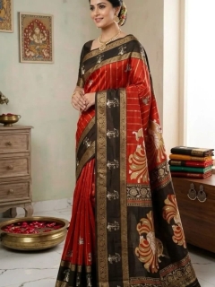 Traditional heavy silk women saree 