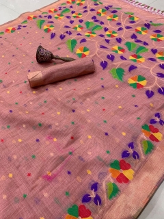 Traditional zari weaving cotton saree