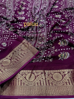 Traditional zari weaving saree 