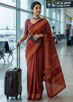 Wonderful cotton women's saree 