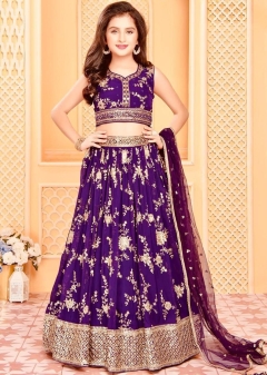 Wonderful faux georgette baby girl lehenga choli 