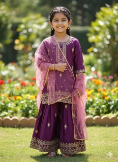 Wonderfully baby girl sharara dupatta set 